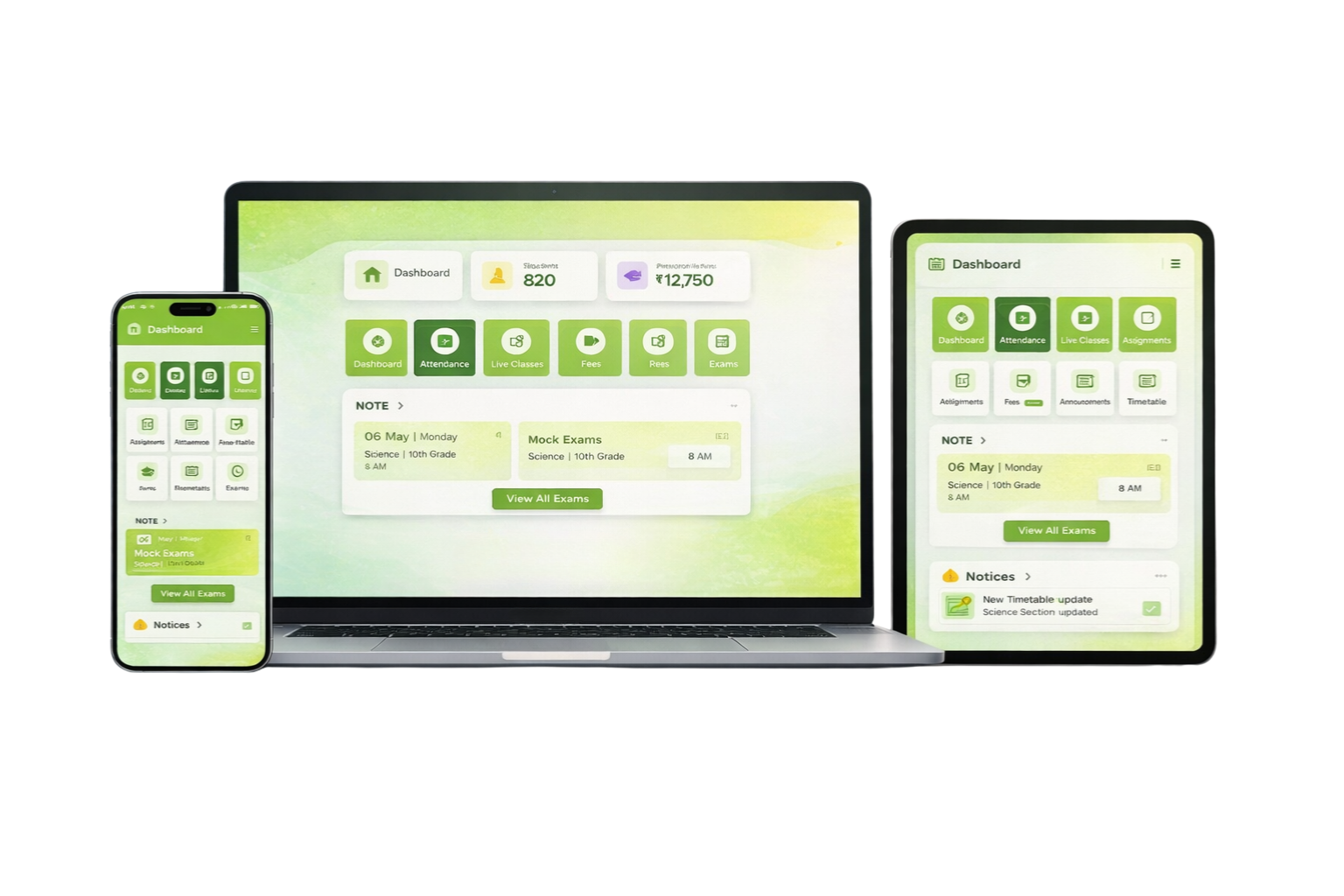 LMS Dashboard Laptop